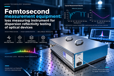 Femtosecond measurement equipment: loss measuring instrument for dispersion reflectivity testing of optical devices