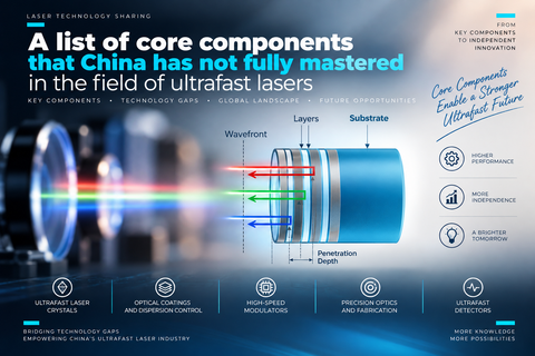 A list of core components that China has not fully mastered in the field of ultrafast lasers