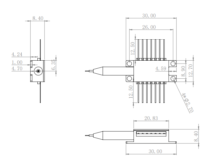 1060-1625nm Fixed external cavity diode laser