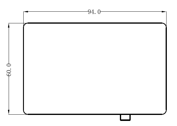 BIM-60 Series dimensional drawing (94 x 60 mm)