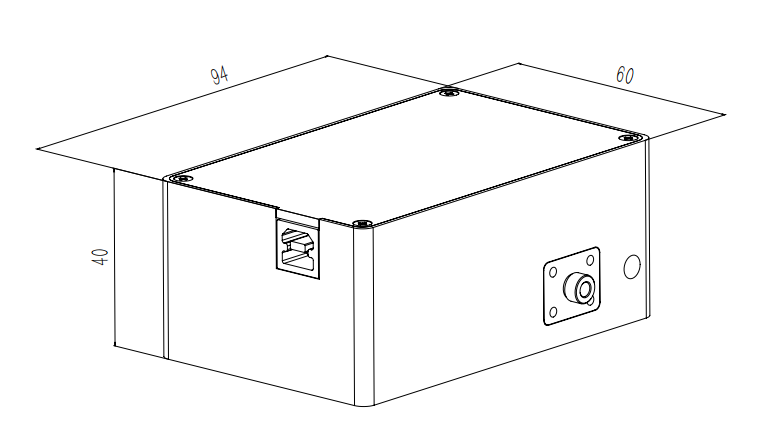 BIM-6809 dimensional drawing (94 x 60 x 40 mm)