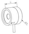 BIM-710xU Series dimensional drawing (Ø38 mm x 30 mm)