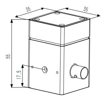 Housing dimensions, isometric view